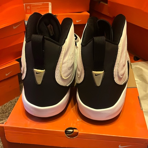 Nike air zoom boss shark football cleats white black metallic silver 310964 101